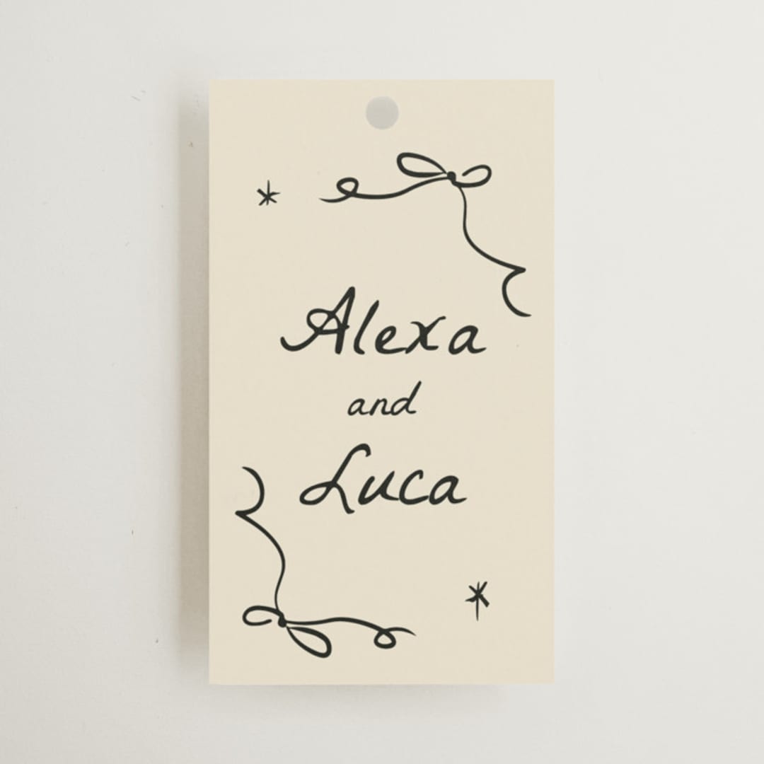 "Roses" - Wedding Favor Tags in Vanilla by Ani Somi - Front