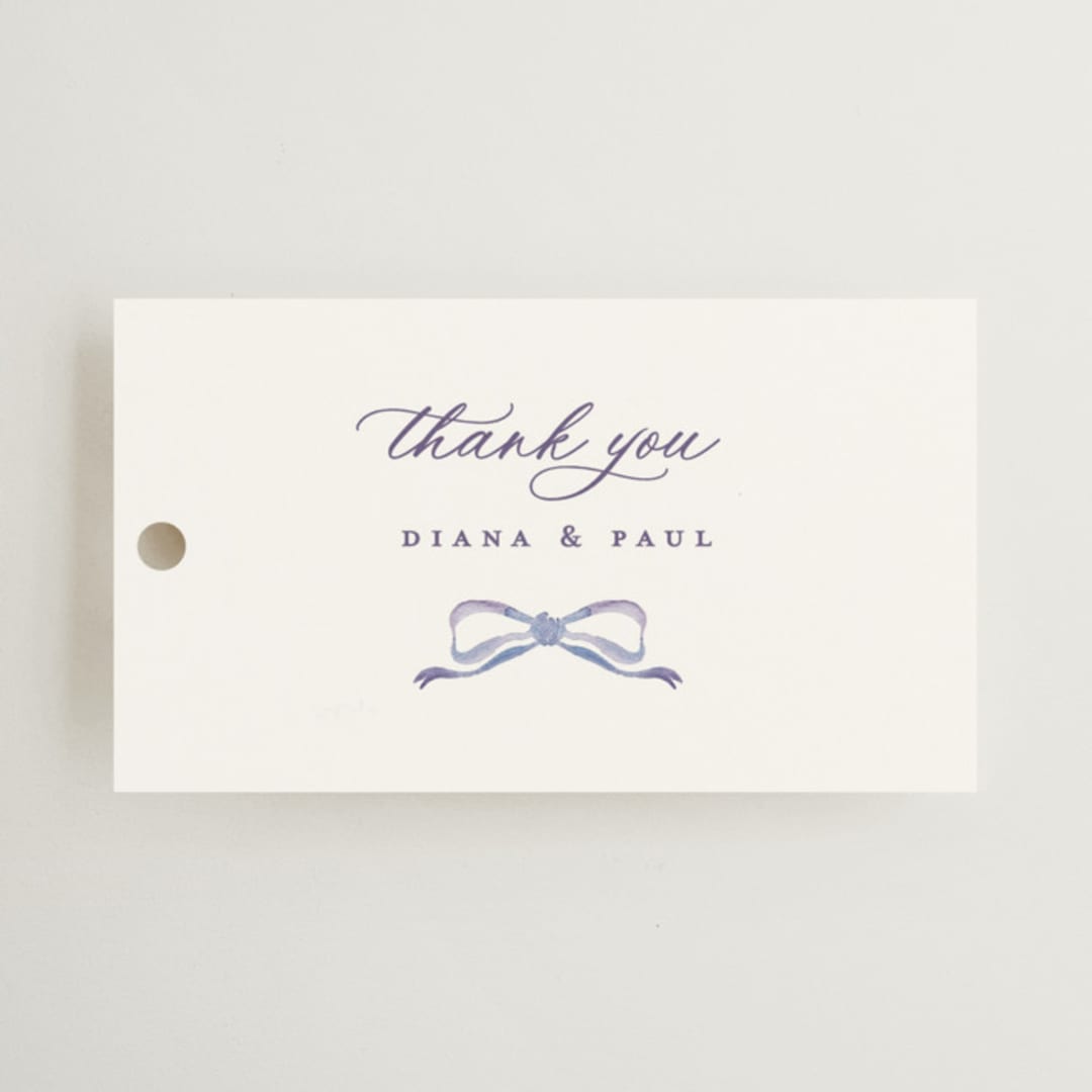 "Lavender" - Wedding Favor Tags in Tuscany by Claudia Orengo - Front