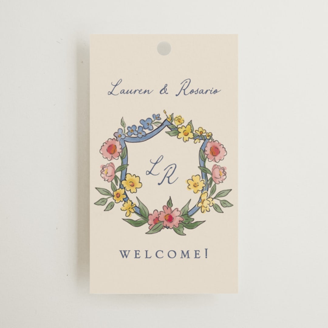 "A wedding in Low Country" - Wedding Favor Tags in Cornflower by Chris Griffith - Front