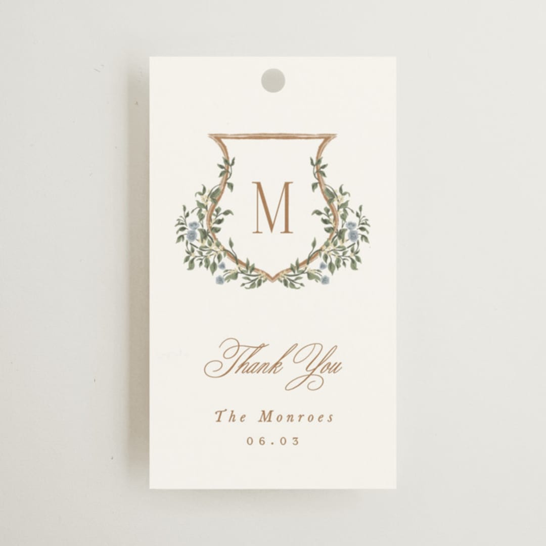 "Arbour" - Wedding Favor Tags in Lake by Leah Bisch - Front