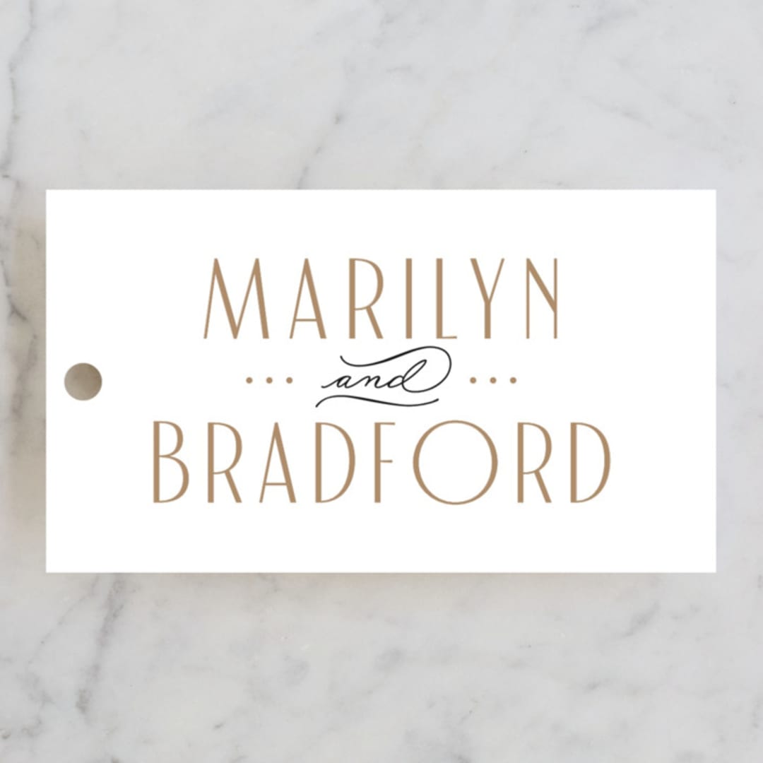 "Encapsulated" - Wedding Favor Tags in Black Tie by Hooray Creative - Front