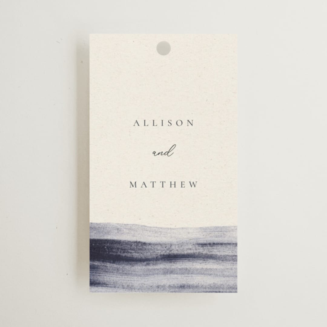 "Stillness" - Wedding Favor Tags in Horizon by Sumak Studio - Front