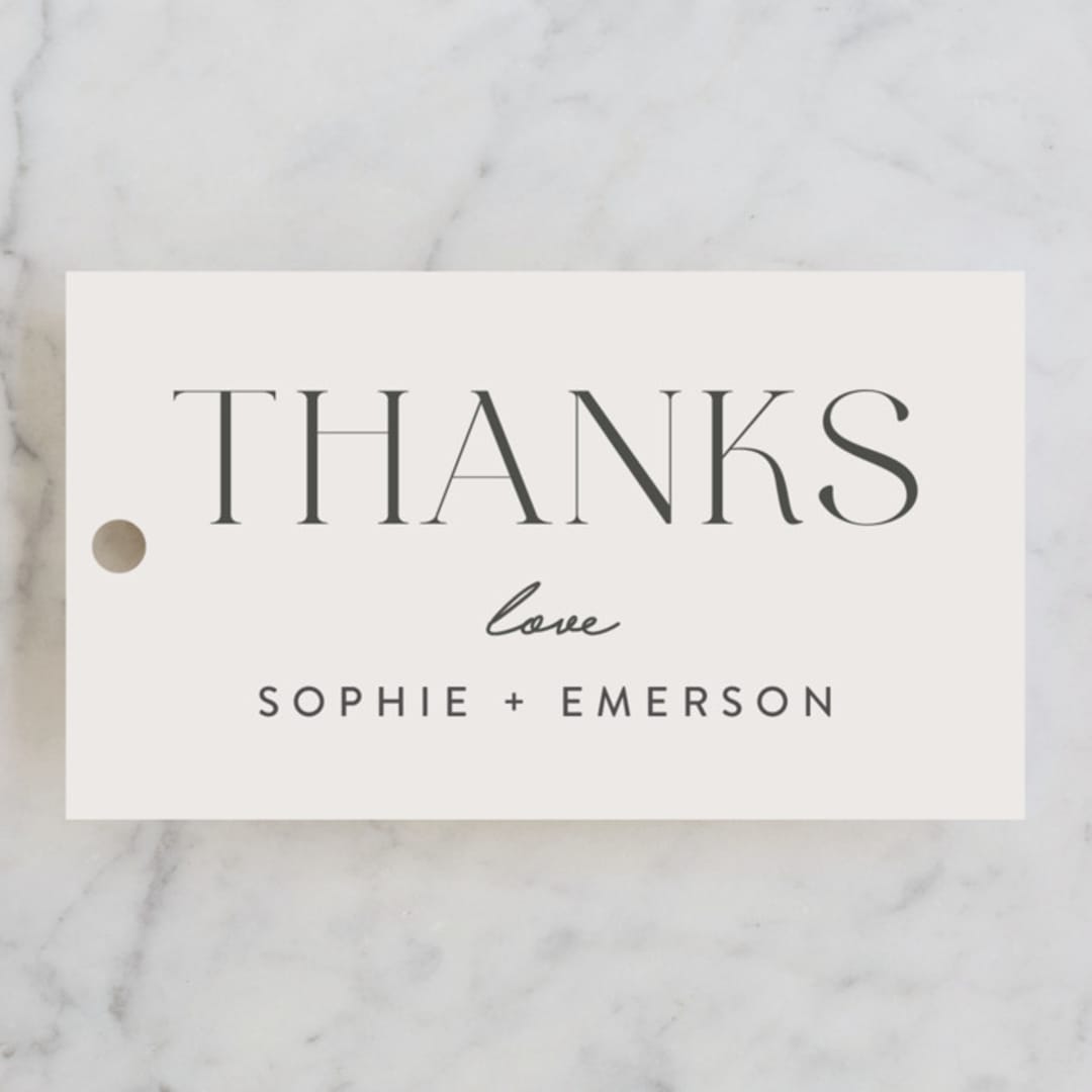"classic names" - Wedding Favor Tags in Ivory by Susan Asbill - Front
