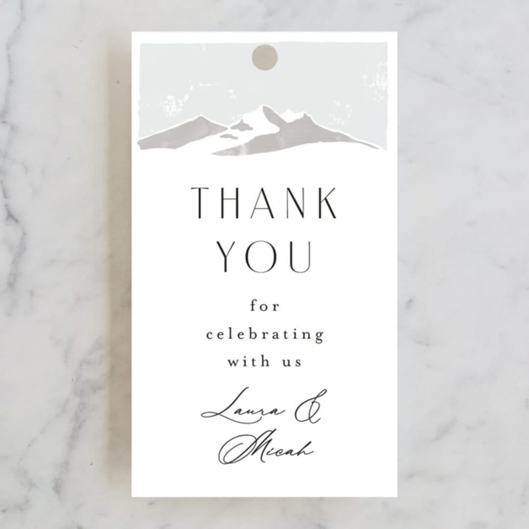 "Foothills" - Wedding Favor Tags in Grass by Alethea and Ruth - Front