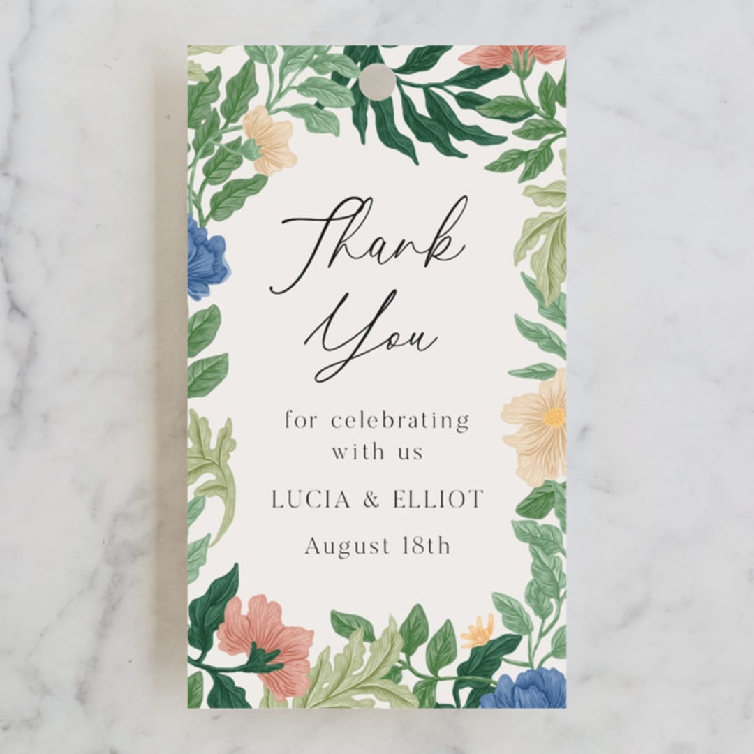 "Floral Garden" - Wedding Favor Tags in Garden by Elly - Front