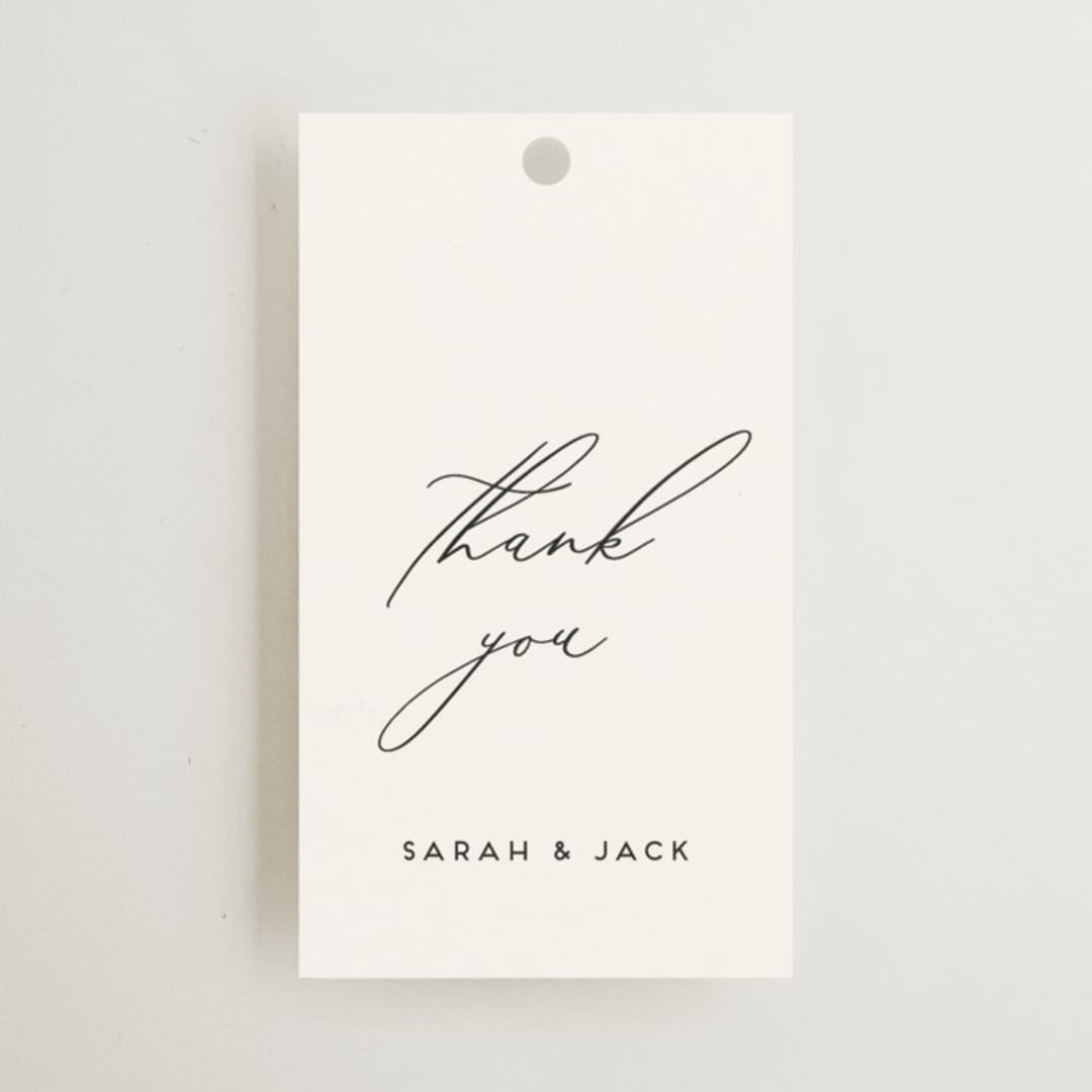 "the script" - Wedding Favor Tags in Tuxedo by Genna Blackburn - Front