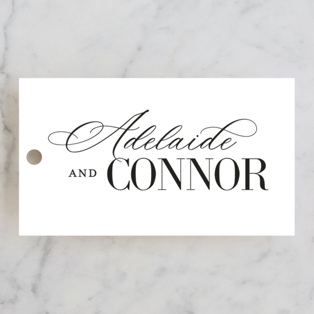 "This and That" - Wedding Favor Tags in Diamond by Jessica Corliss - Front