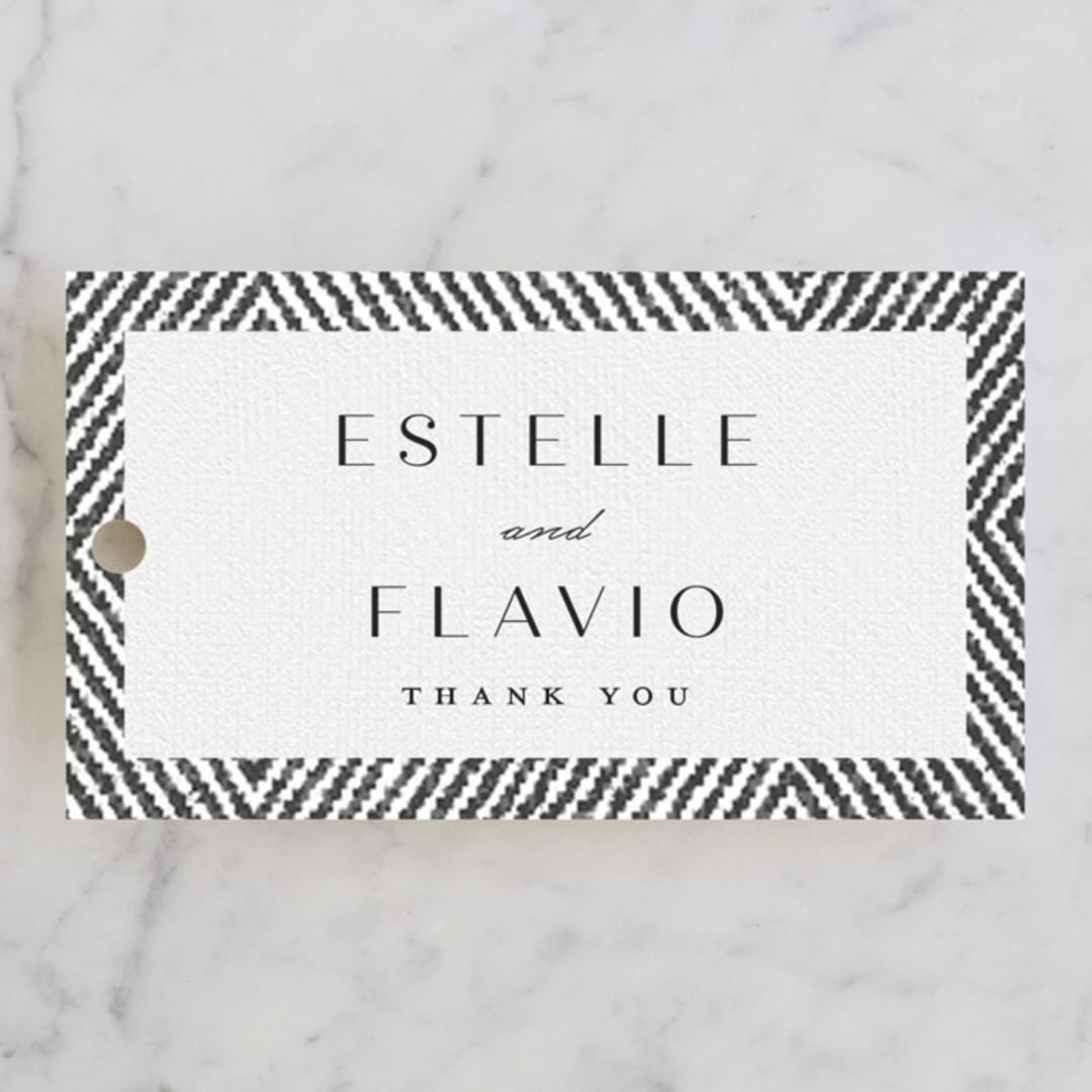 "Elegant Ethno" - Wedding Favor Tags in Noir by FRANI - Front