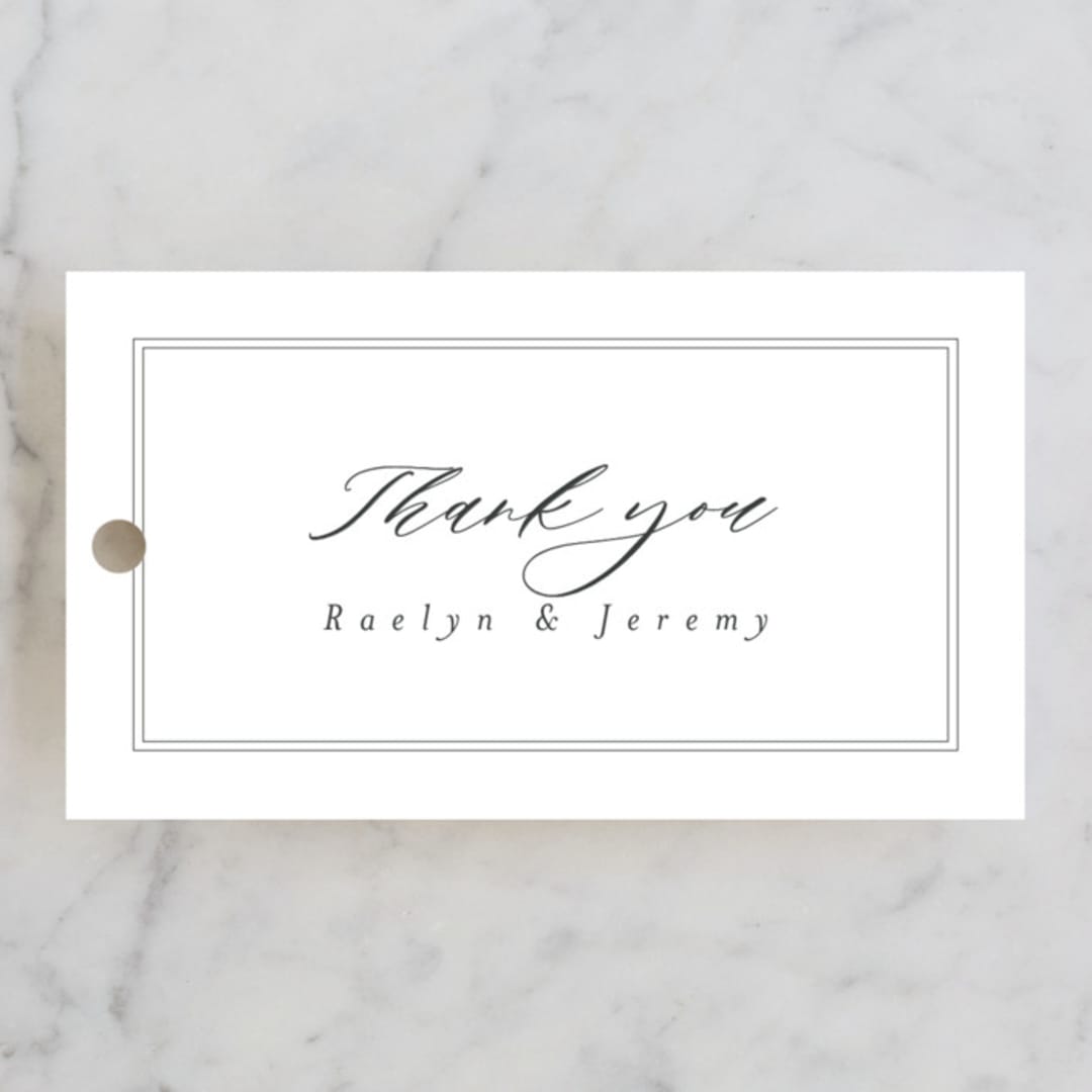 "Minimalist Photo" - Wedding Favor Tags in Ivory by Nicole Walsh - Front