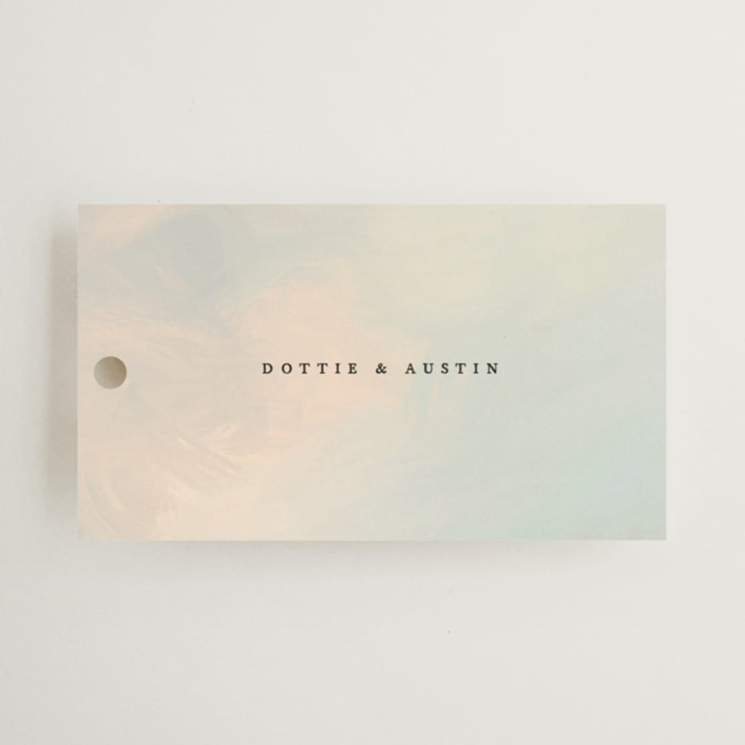 "Daybreak" - Wedding Favor Tags in Dove by Olivia Kanaley Inman - Front