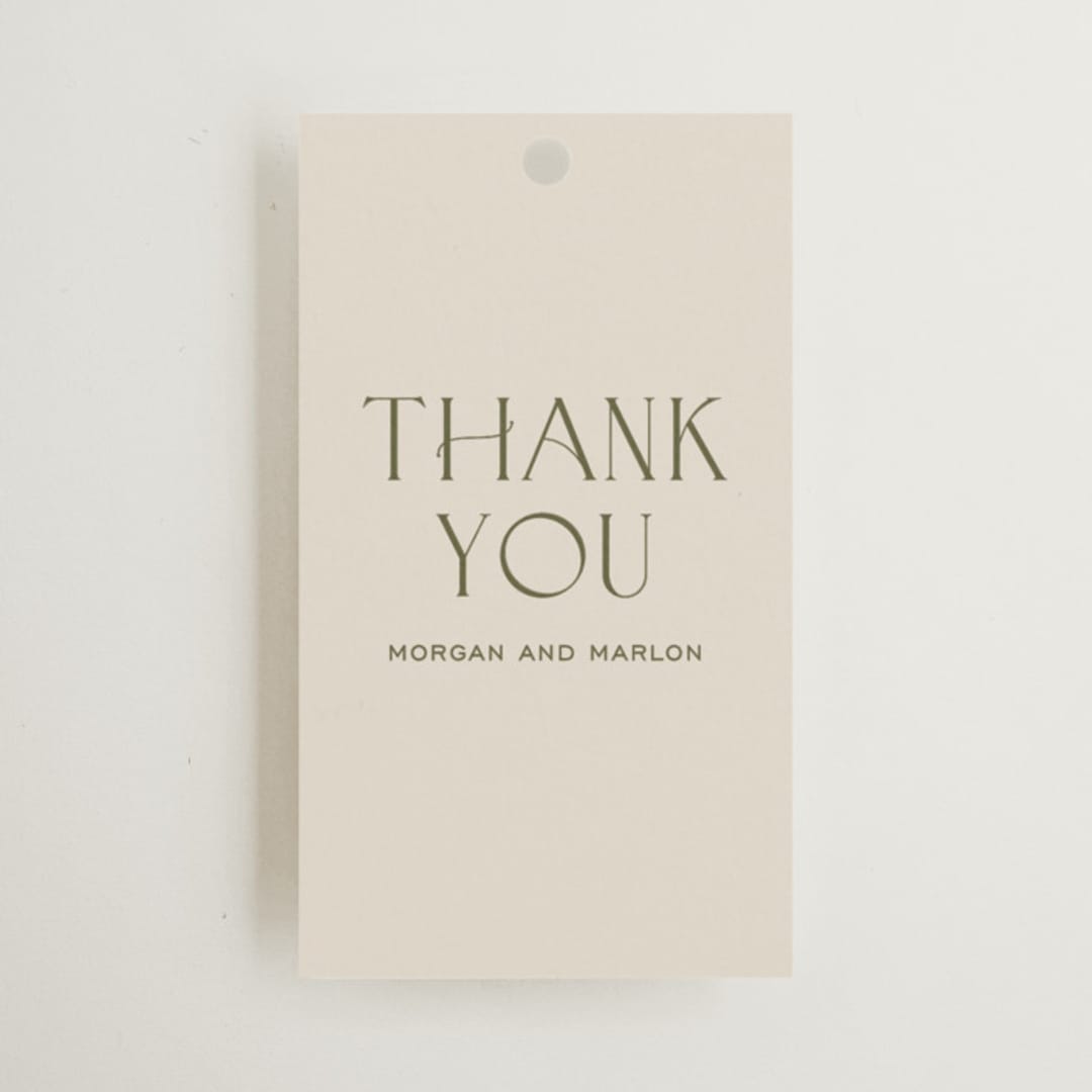 "Eisin" - Wedding Favor Tags in Vanilla Bean by Pati Cascino - Front