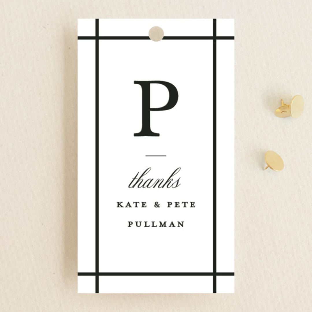"Formal Affair" - Wedding Favor Tags in Cloud by Stacey Meacham - Front