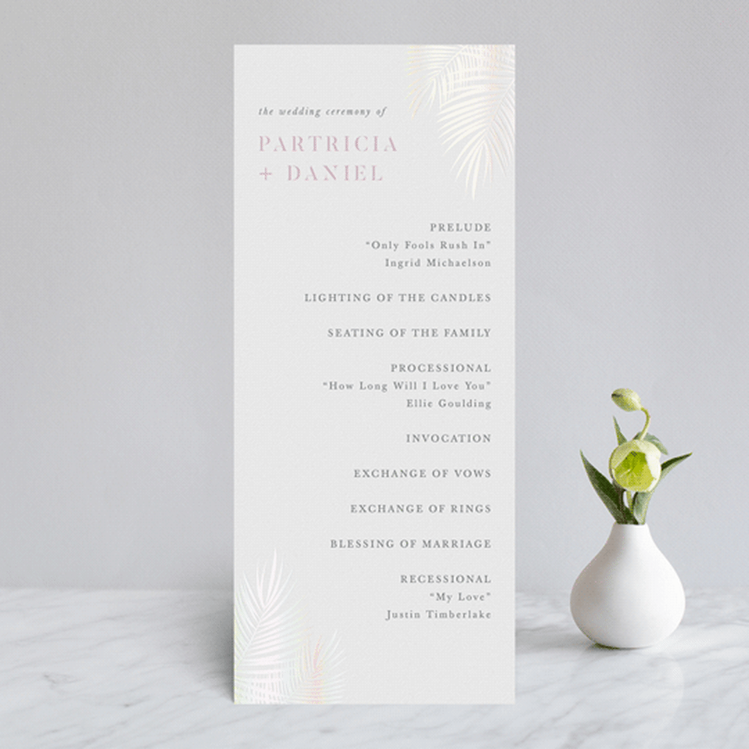 "Sunset by the Sea" - Gloss-Press® Wedding Programs in Ombre by lulu and isabelle - Front
