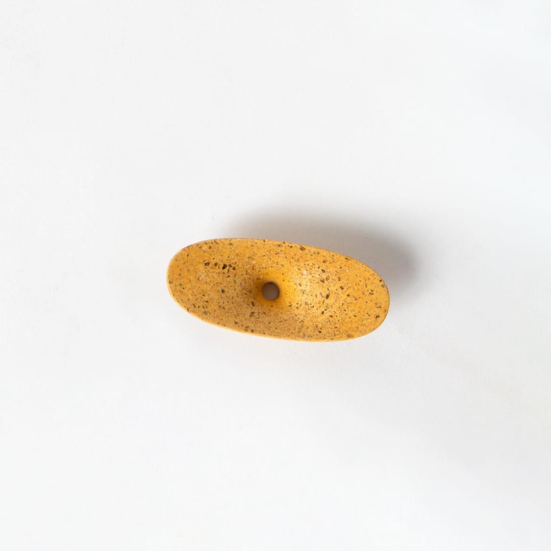 "Marigold Terrazzo Dimple Coat Hook" - Wall Hooks in yellow by Pretti.Cool