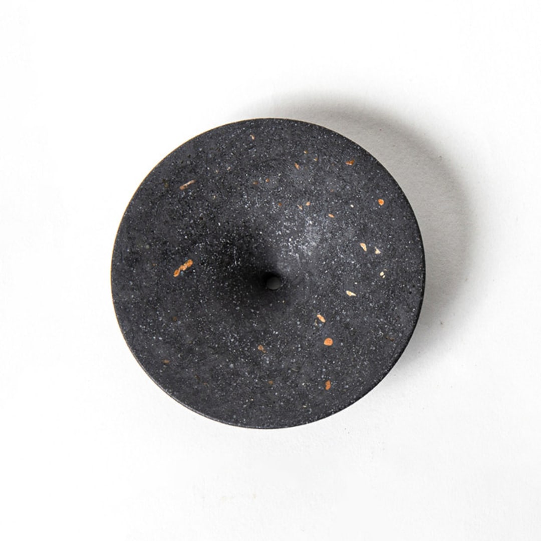 "Black Terrazzo Dimple Wall Hook, Medium" - Wall Hooks in black by Pretti.Cool