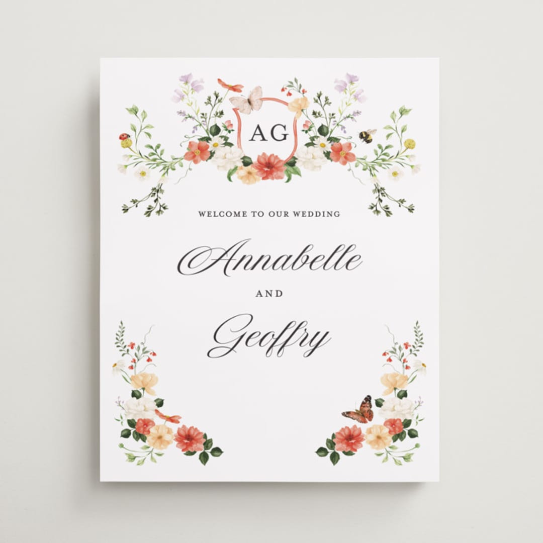 "Fleur" - Welcome Signs in Verona Sunset by Sarah Knight - Front