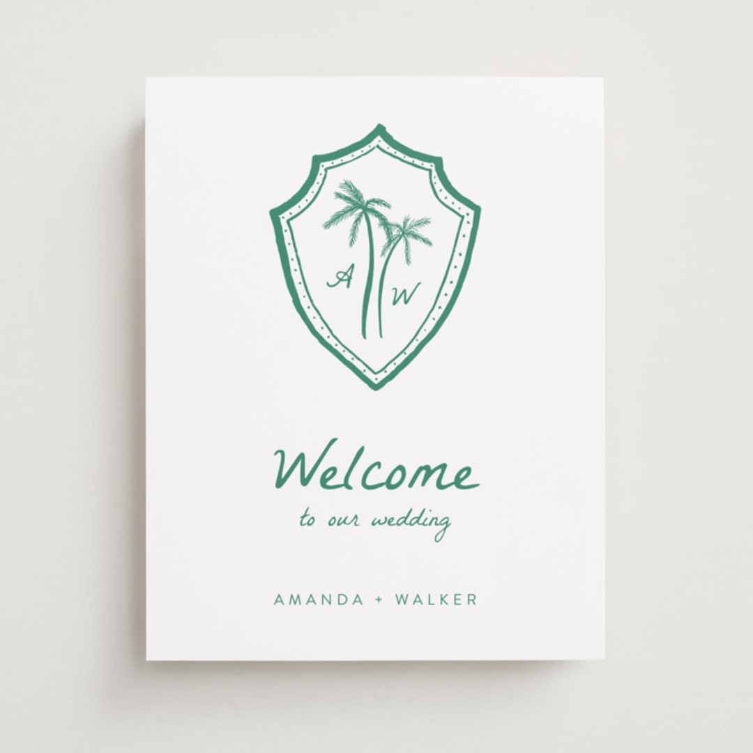 "Palm Tree Crest" - Welcome Signs in Palm by Erika Firm - Front