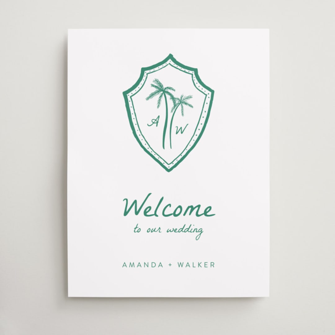 "Palm Tree Crest" - Welcome Signs in Palm by Erika Firm - Front