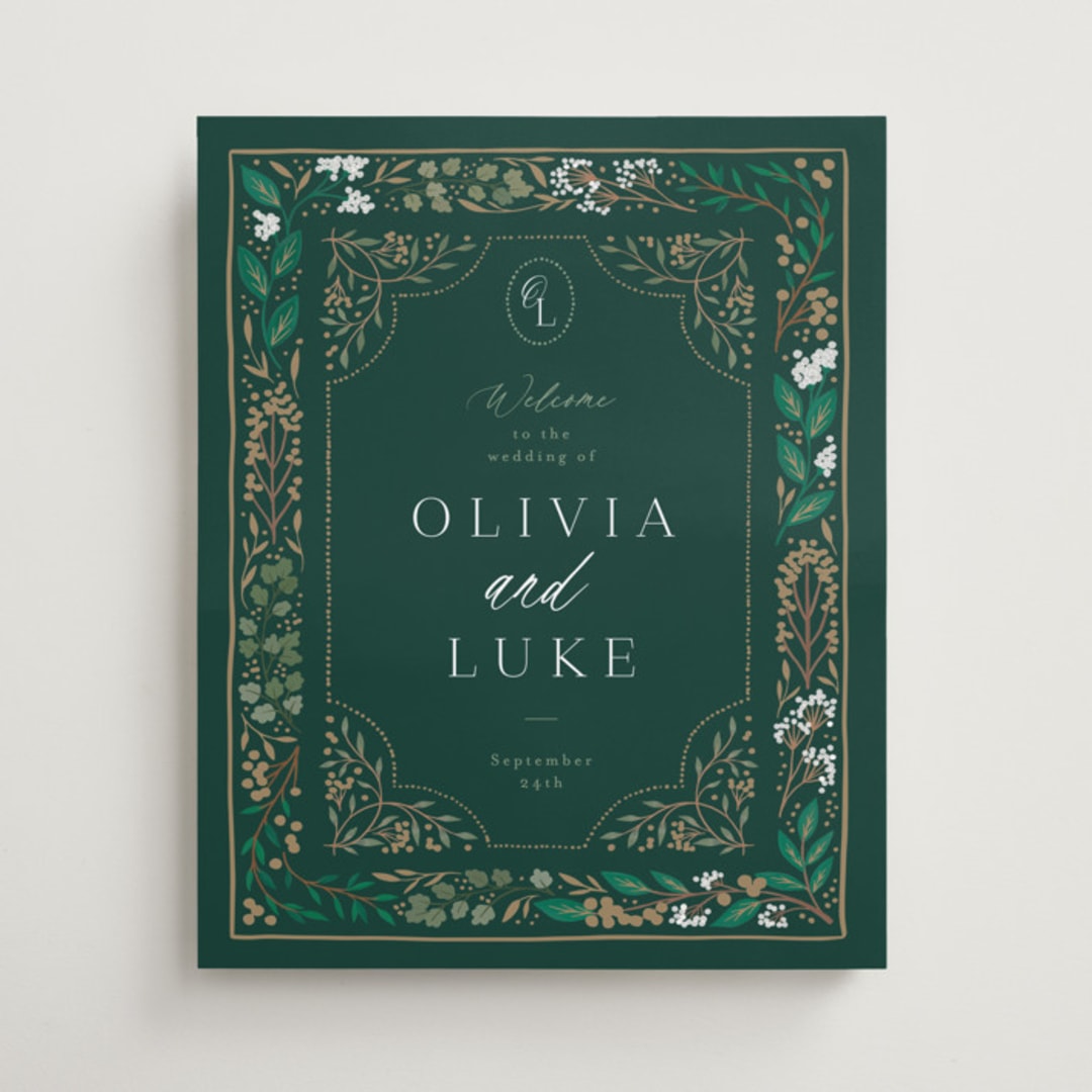 "Illuminated Storybook" - Welcome Signs in Forest by Alethea and Ruth - Front