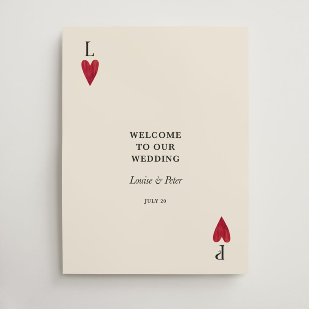"Red Hearts" - Welcome Signs in Champagne by Helena Vitto - Front