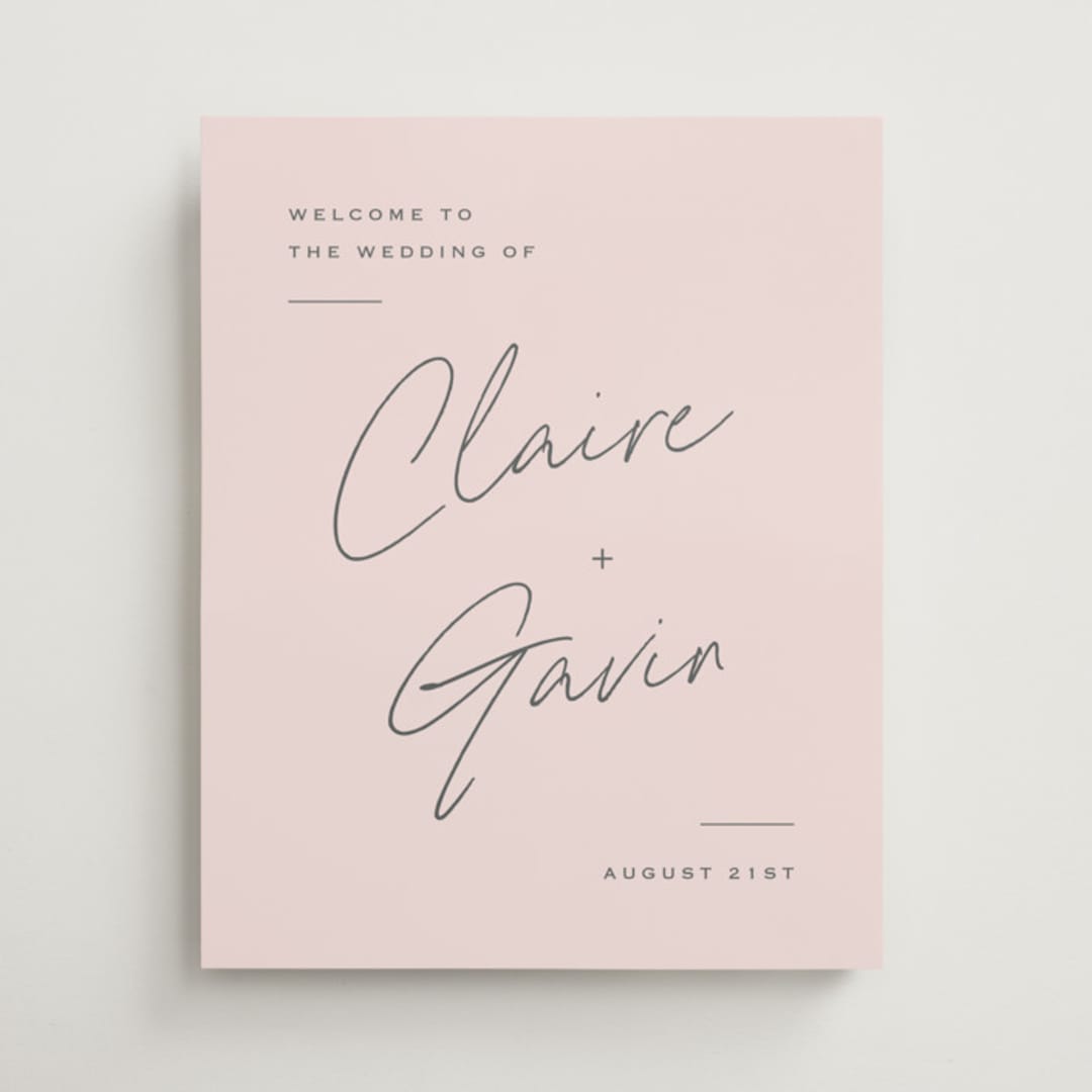 "Chic Names" - Welcome Signs in Blush by Carolyn MacLaren - Front