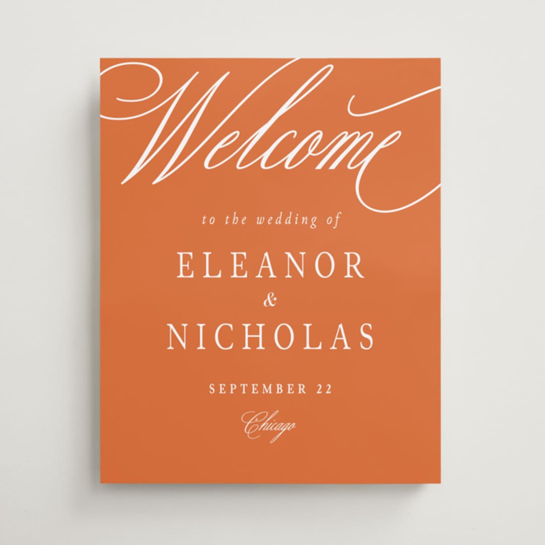"Bold Background" - Welcome Signs in Sunset by Erin German - Front