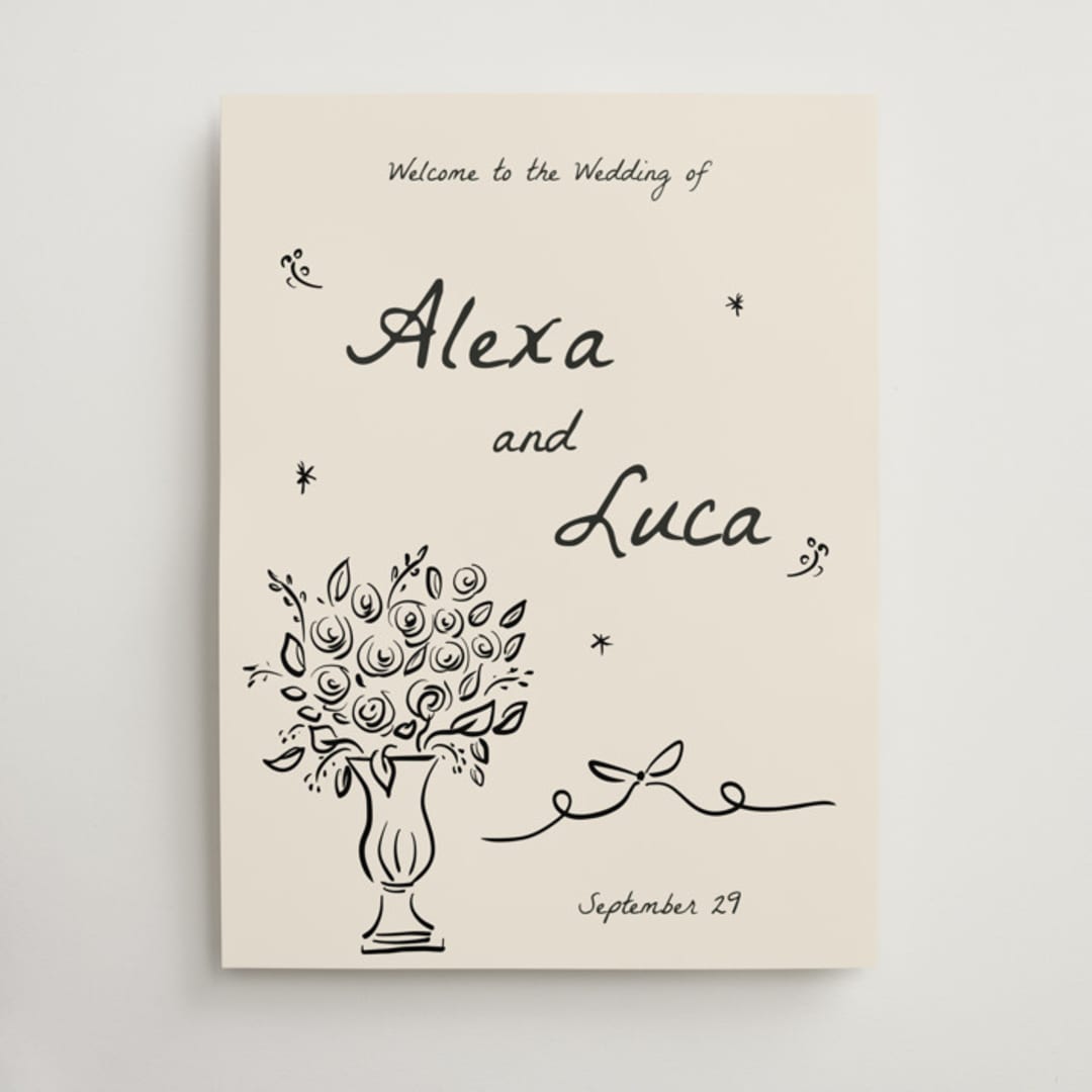 "Roses" - Welcome Signs in Vanilla by Ani Somi - Front