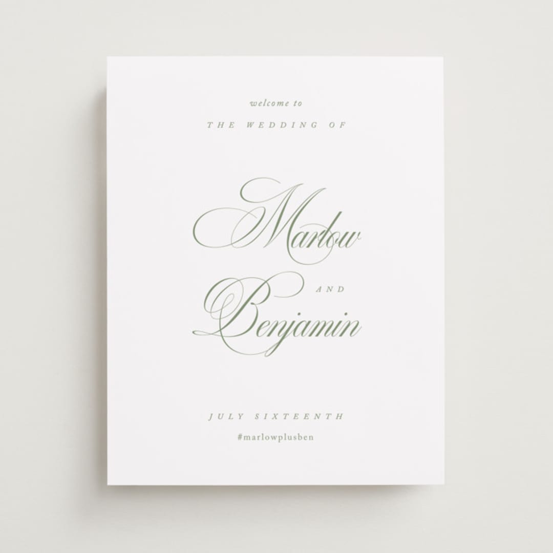 "Chic Script" - Welcome Signs in Garden by Kelly Schmidt - Front