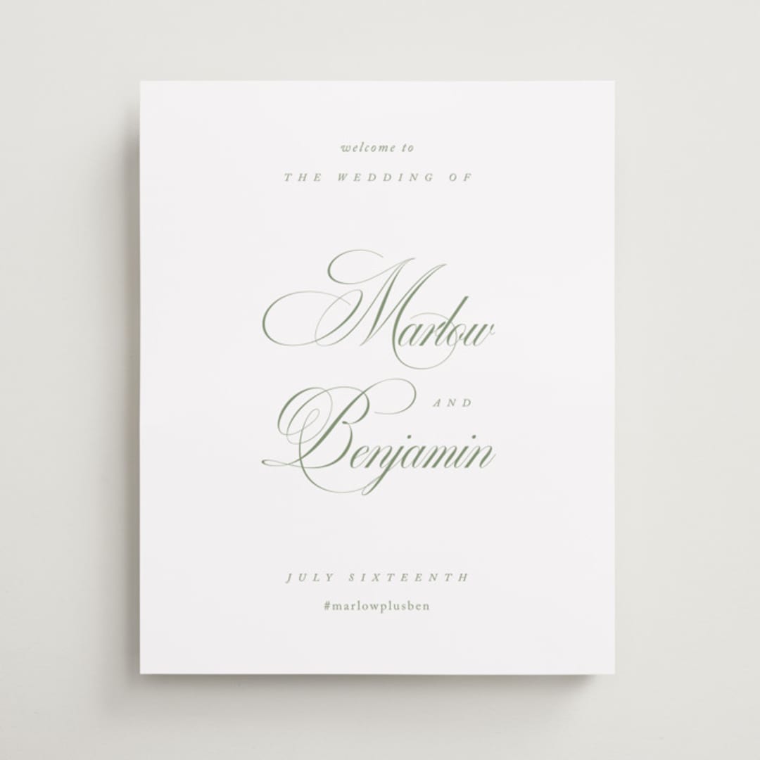 "Chic Script" - Welcome Signs in Garden by Kelly Schmidt - Front