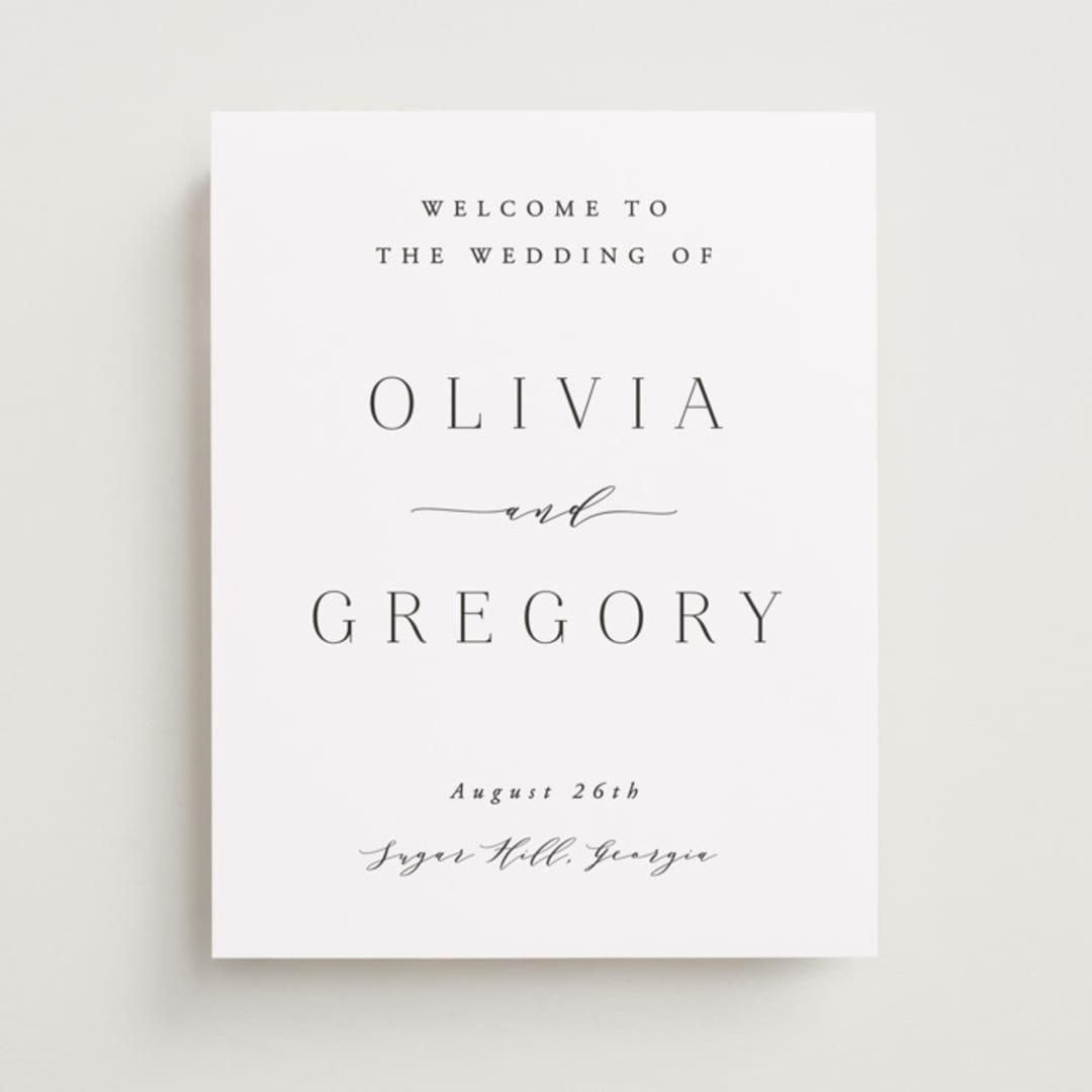 "Classy Type" - Welcome Signs in Lily by Hooray Creative - Front