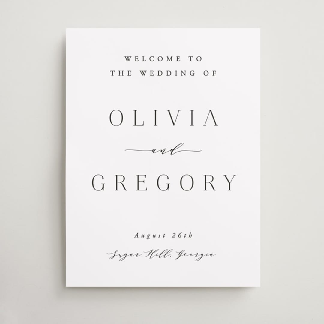 "Classy Type" - Welcome Signs in Lily by Hooray Creative - Front