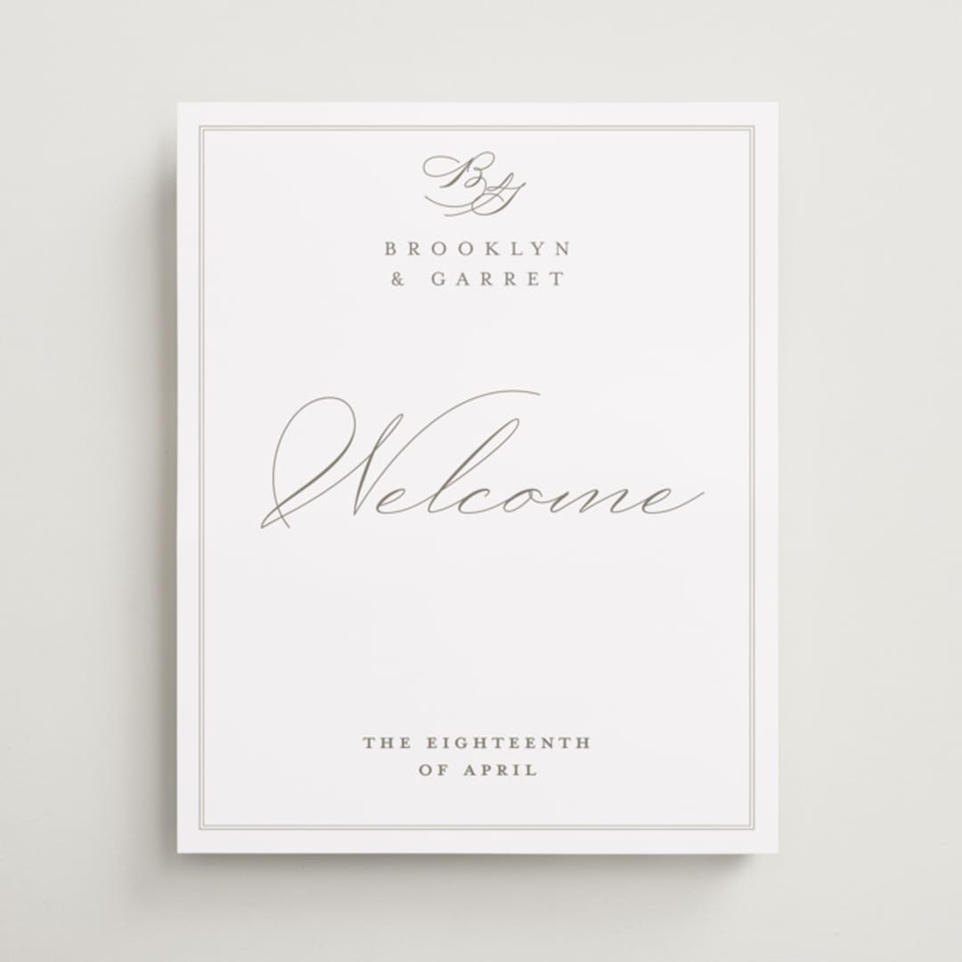 "Overlapping" - Welcome Signs in Cotton by Amy Kross - Front
