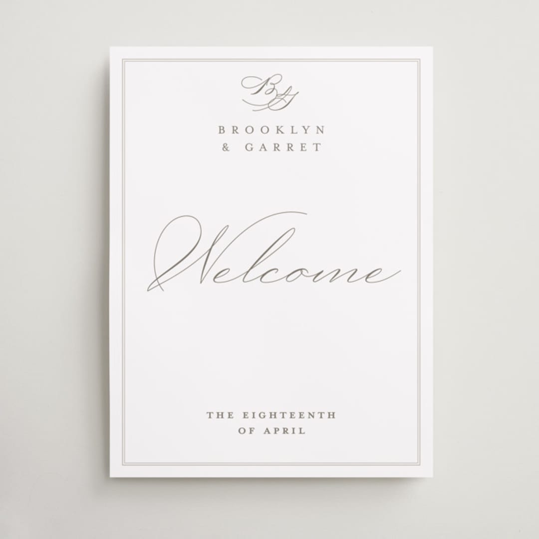"Overlapping" - Welcome Signs in Cotton by Amy Kross - Front