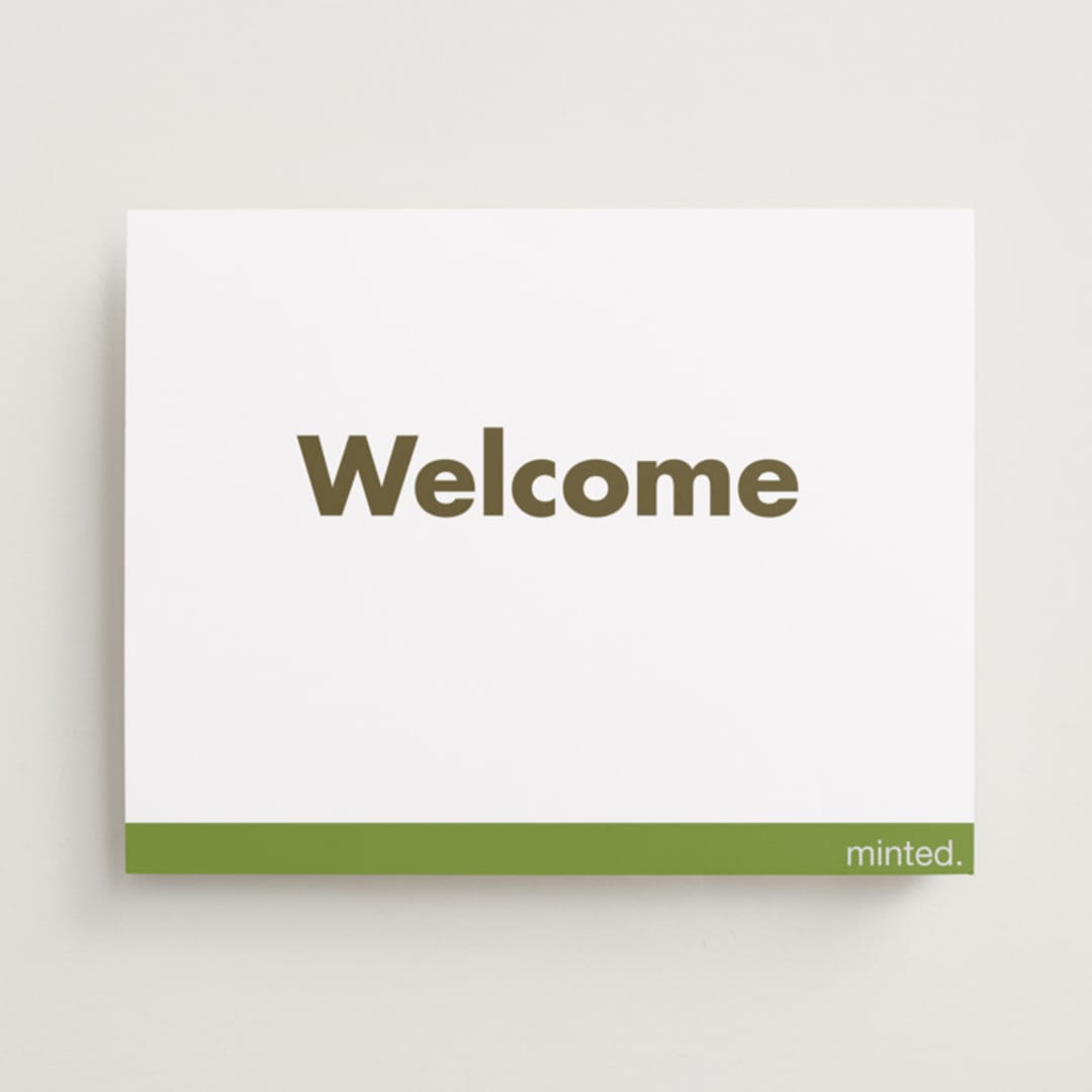 "Landscape Custom" - Welcome Signs in Charcoal by Minted - Front
