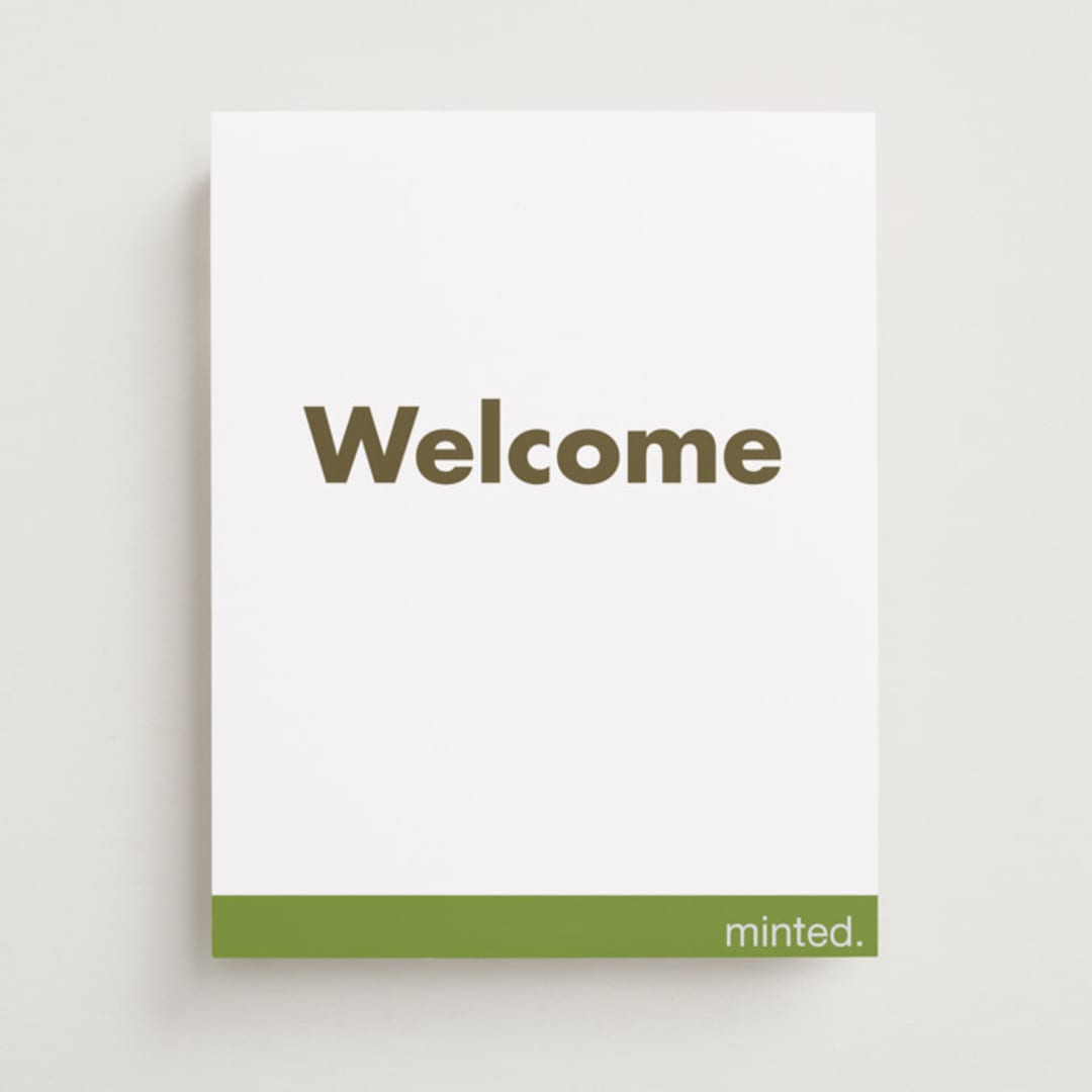 "Portrait Custom" - Welcome Signs in Charcoal by Minted - Front