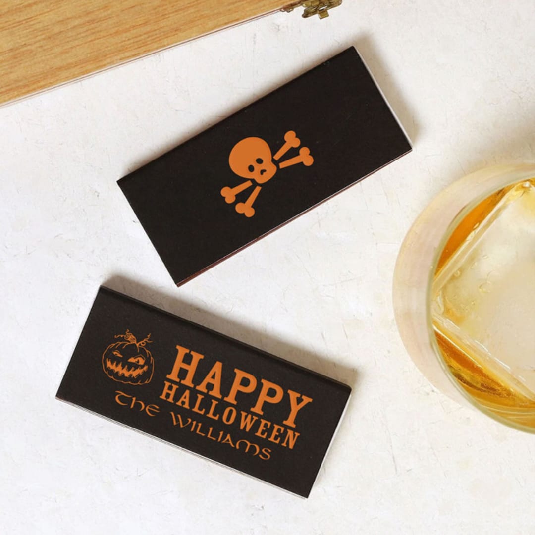 "Halloween Jack-O-Lantern Matchbox, set of 50" - Matchbooks and Matches in white by ForYourParty