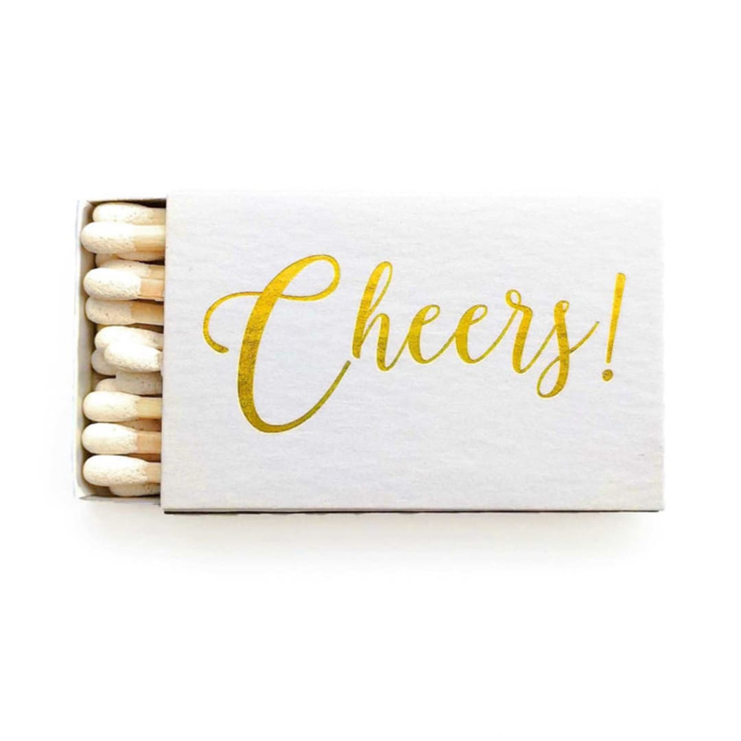 "Cheers Matchbox" - Matchbooks and Matches in white by Tea and Becky