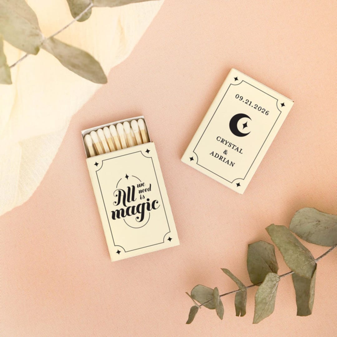 "All We Need Is Magic Matchboxes, set of 100" - Matchbooks and Matches in multicolor by ForYourParty