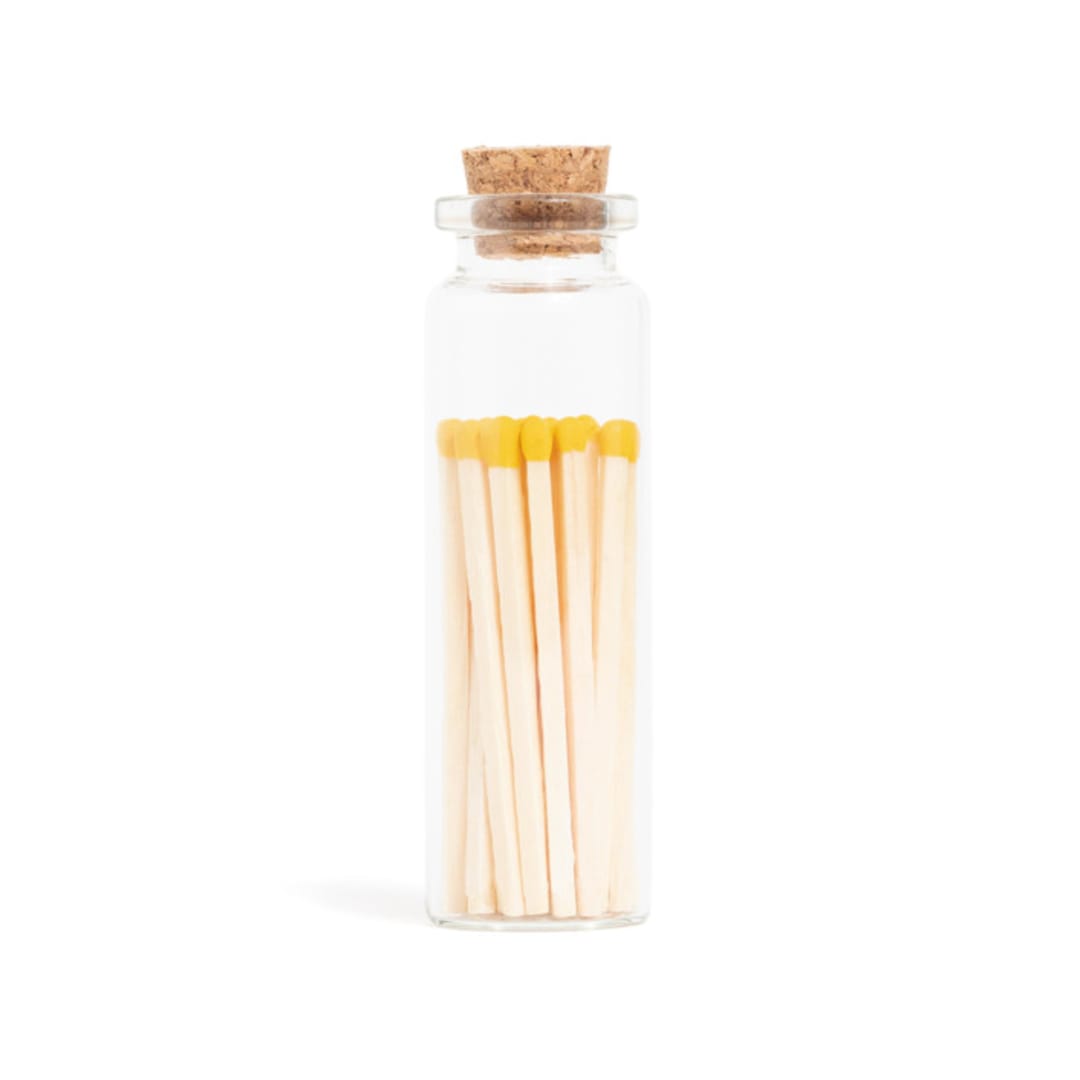 "Canary Yellow Matchsticks in Small Corked Vial" - Matchbooks and Matches in multicolorassorted-colors by Summer Hedglin