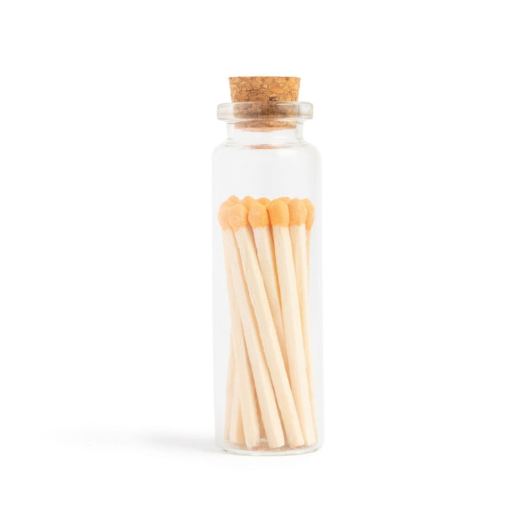 "Apricot Cream Matchsticks in Small Corked Vial" - Matchbooks and Matches in multicolorassorted-colors by Summer Hedglin