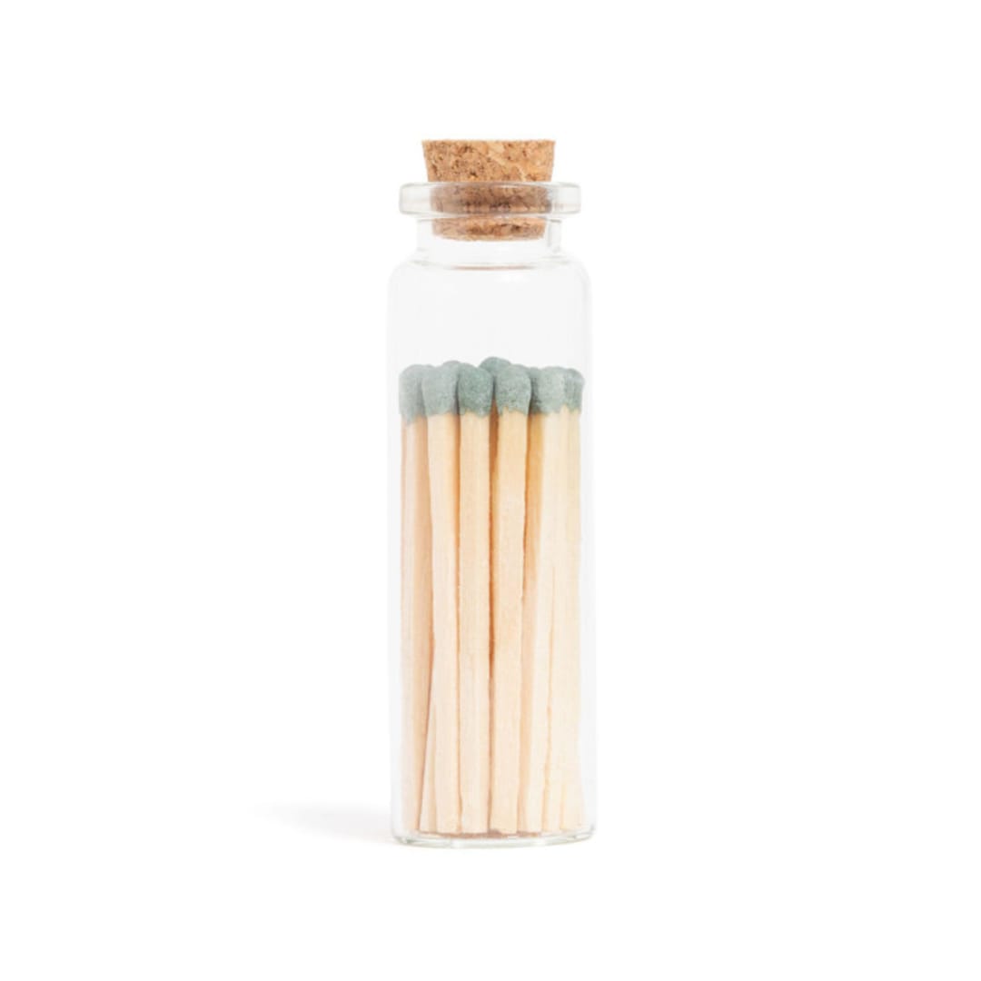 "Marine Sage Matchsticks in Small Corked Vial" - Matchbooks and Matches in multicolorassorted-colors by Summer Hedglin