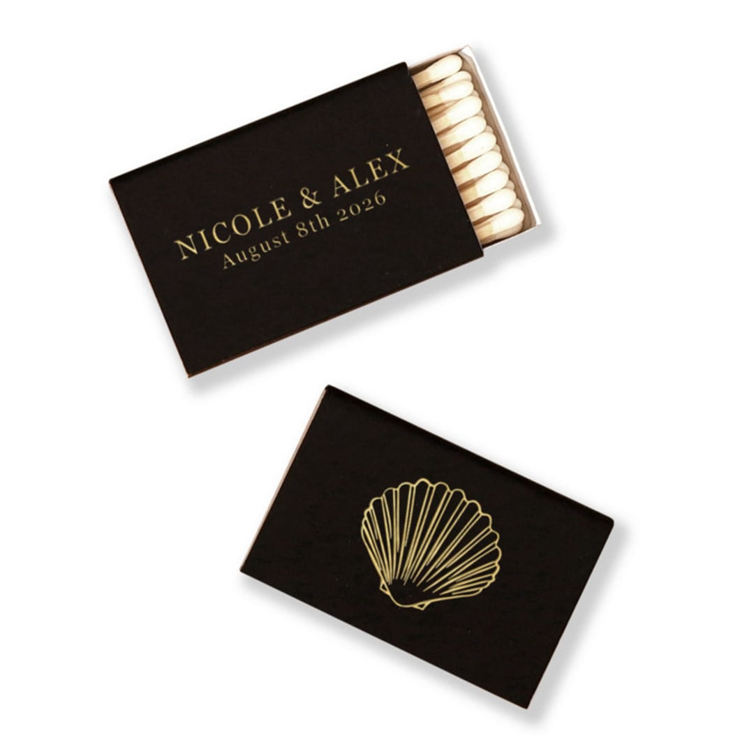 Simple Seashell Matchboxes, set of 100