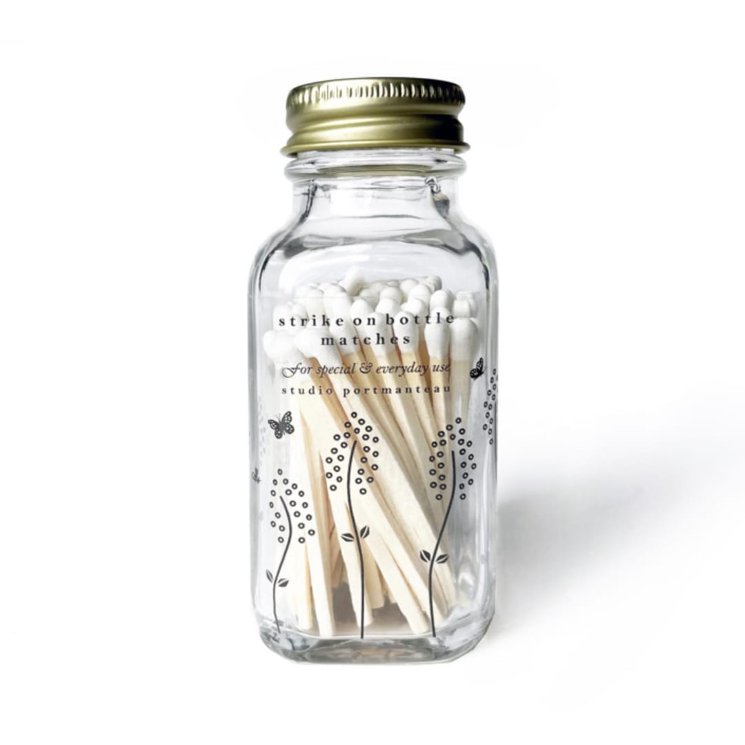 "Wildflower Jar Matches" - Matchbooks and Matches in yellow by Jessica Cunningham