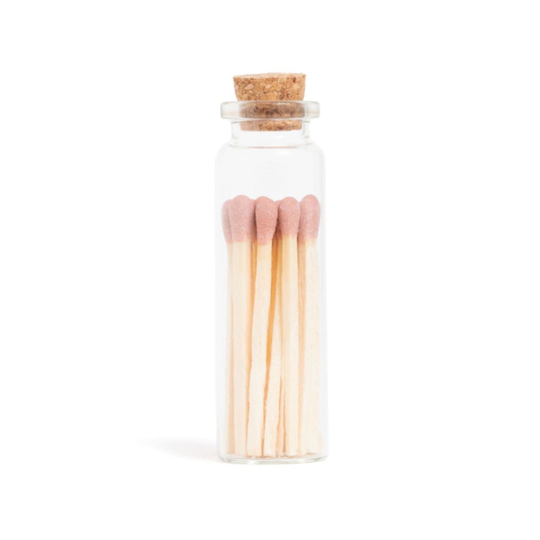 "Dusty Rose Matchsticks in Small Corked Vial" - Matchbooks and Matches in multicolorassorted-colors by Summer Hedglin