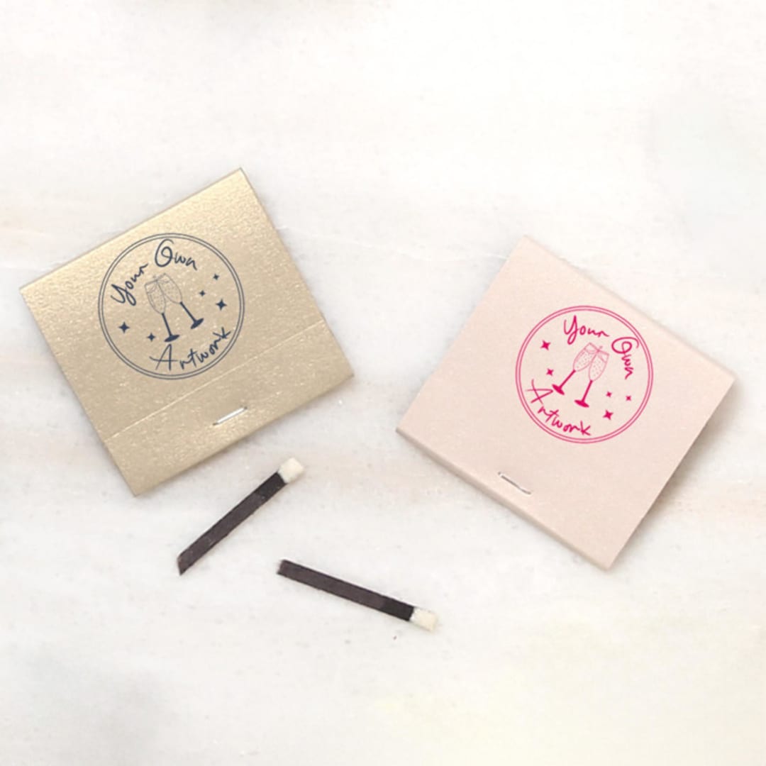 "Custom Art Matchbooks, set of 100" - Matchbooks and Matches in gold by ForYourParty
