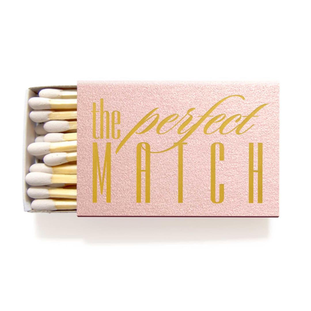 "The Perfect Match Matchbox" - Matchbooks and Matches in pink by Tea and Becky