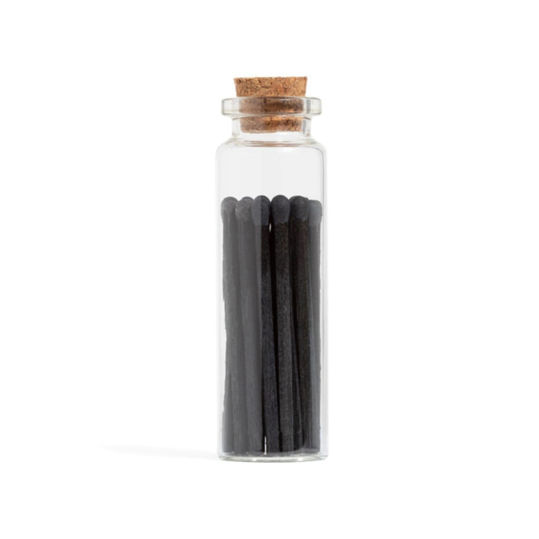 "All Black Matchsticks in Small Corked Vial" - Matchbooks and Matches in multicolorassorted-colors by Summer Hedglin
