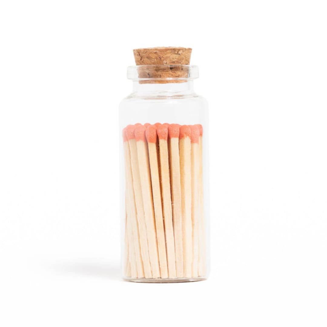 "Tangerine Matchsticks in Medium Corked Vial" - Matchbooks and Matches in multicolorassorted-colors by Summer Hedglin