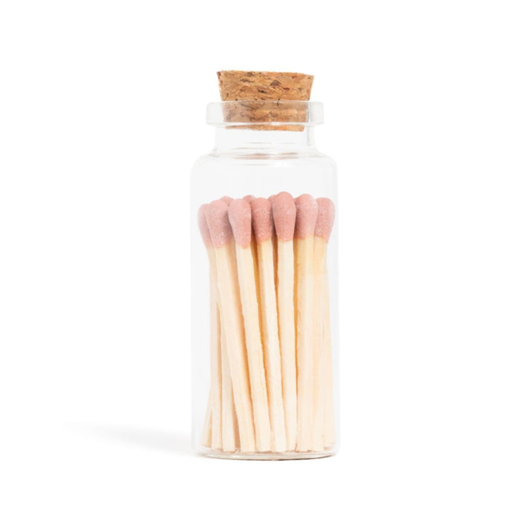 "Dusty Rose Matchsticks in Medium Corked Vial" - Matchbooks and Matches in multicolorassorted-colors by Summer Hedglin
