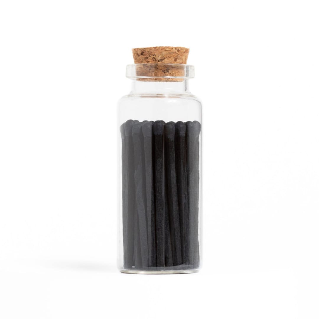 All Black Matchsticks in Medium Corked Vial